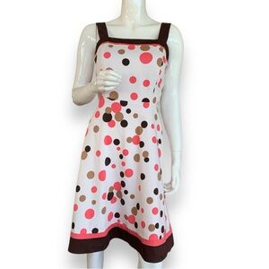 R & K ORIGINALS 50’S INSPIRED POLKA DOT SWING DRESS. WOMEN’S PETITE 8